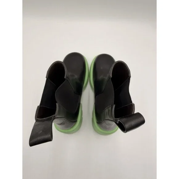 Women’s Bottega Veneta Flash Chelsea boots Black Leather / Green Rubber Size 37 - Picture 5 of 6